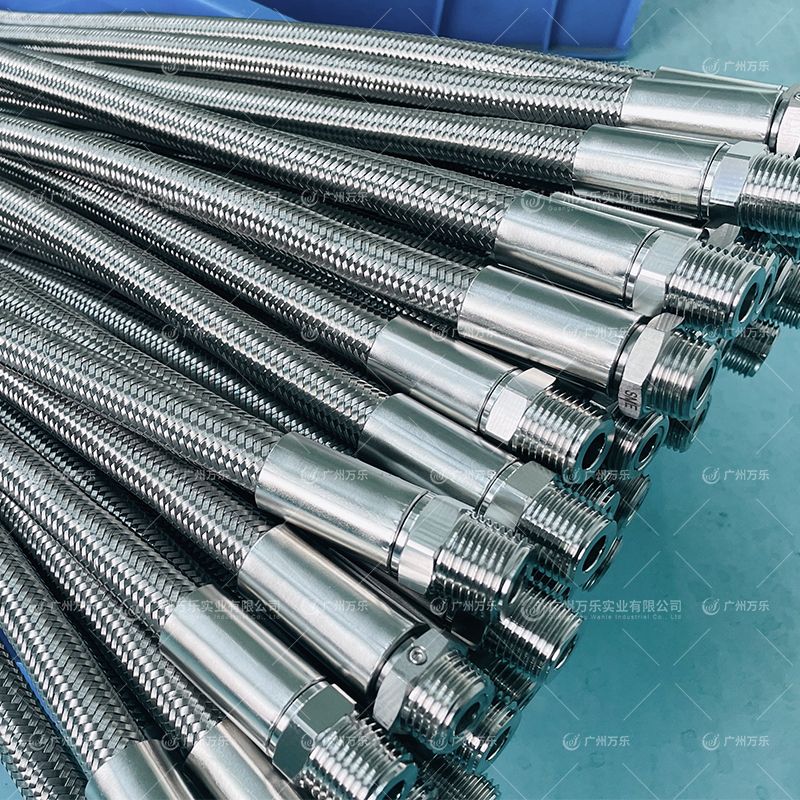 SS Braided Corrugated Teflon Hose 不锈钢编织波纹特氟龙管 F-0042